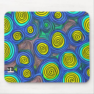 Doodle Art Swirls Mouse Mat