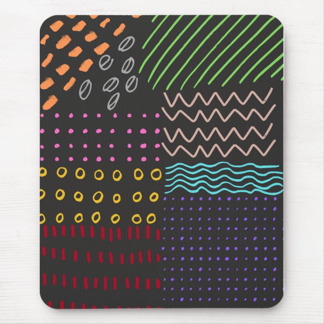 doodle black clipboard mouse mat (Front)