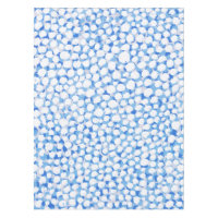Doodle Blue White Dots Floral Blossom Watercolor