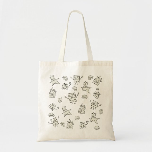 Doodle Bob Pattern   Tote Bag (Front)