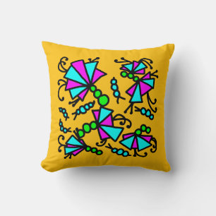Doodle bug flowers cushion