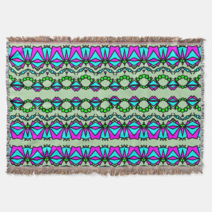 Doodle bug flowers throw blanket
