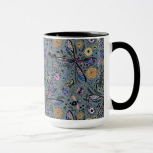Doodle bugs on slater grey mug
