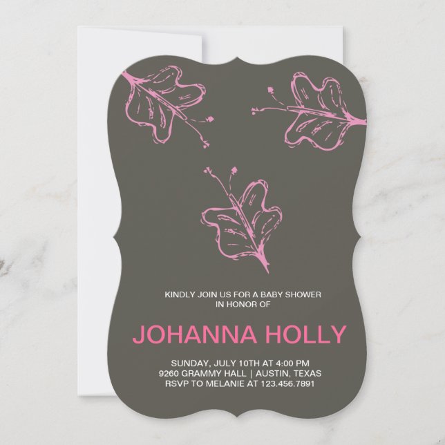 doodle butterflies invitation (Front)