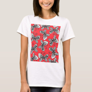 Doodle butterflies pattern T-Shirt