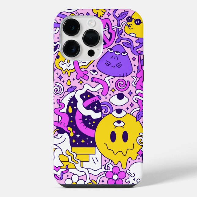 Doodle Cartoons  iPhone Case (Back)