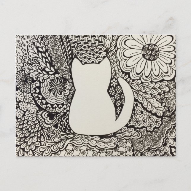 Doodle Cat Postcard (Front)