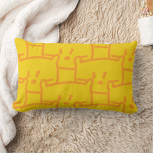 Doodle Cats Lumbar Cushion