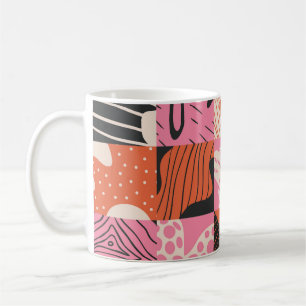 Doodle Cells: Geometric Pattern Design. Coffee Mug