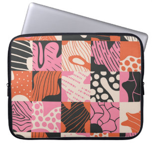 Doodle Cells: Geometric Pattern Design. Laptop Sleeve