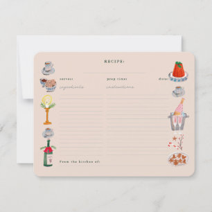 Doodle Christmas Bridal Shower Share A Recipe Invitation