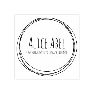 Doodle Circles Rubber Stamp