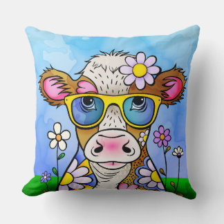 Doodle Cow Portrait Cushion