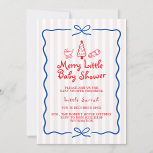 doodle cute merry little baby shower invitations