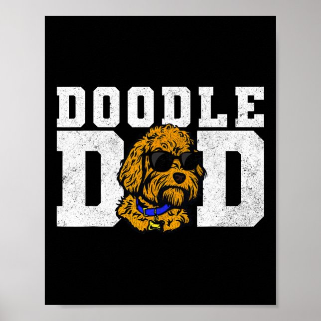 Doodle Dad Funny Goldendoodle Best Dog Dad Ever Fa Poster (Front)