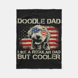 Doodle Dad Like Regular Dad But Cooler Goldendoodl Fleece Blanket