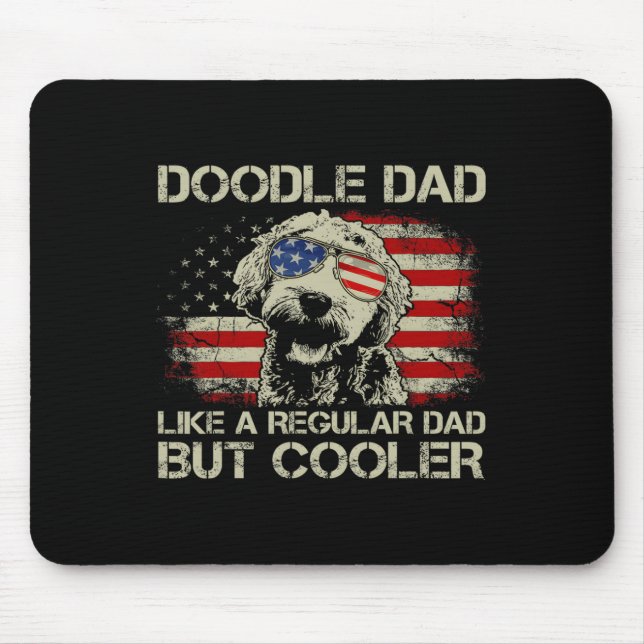 Doodle Dad Like Regular Dad But Cooler Goldendoodl Mouse Mat (Front)