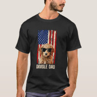 Doodle Dad Of A Goldendoodle Dad US Flag Doodle Fa