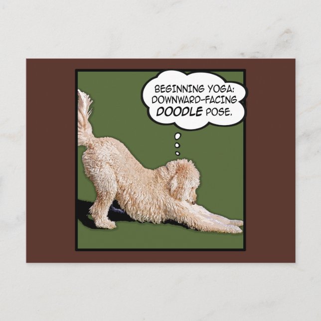 Doodle Days Comics Yoga Postcard (Front)