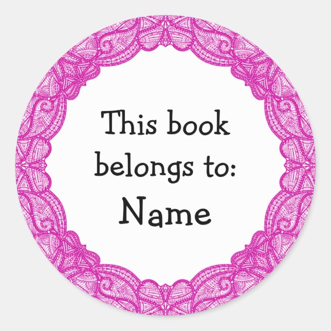 Doodle Design Classic Round Sticker (Front)