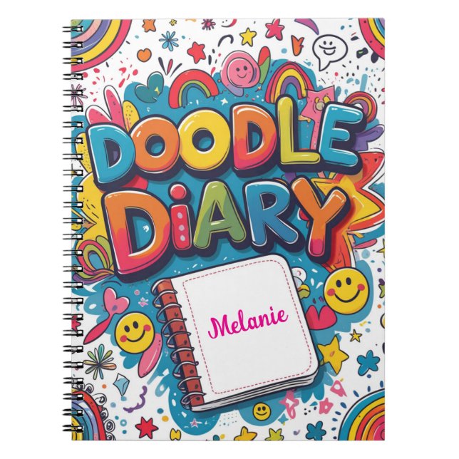 Doodle Diary – Personalised Fun & Creative  Notebook (Front)