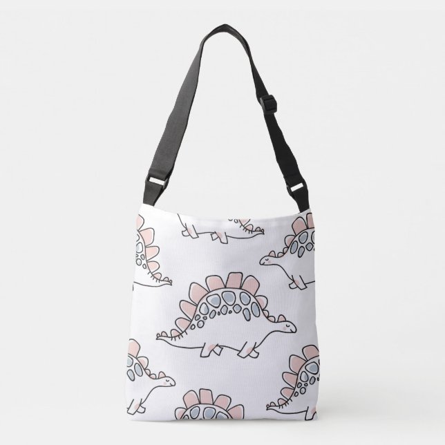 Doodle Dinosaurs: Hand Drawn Fun. Crossbody Bag (Front)
