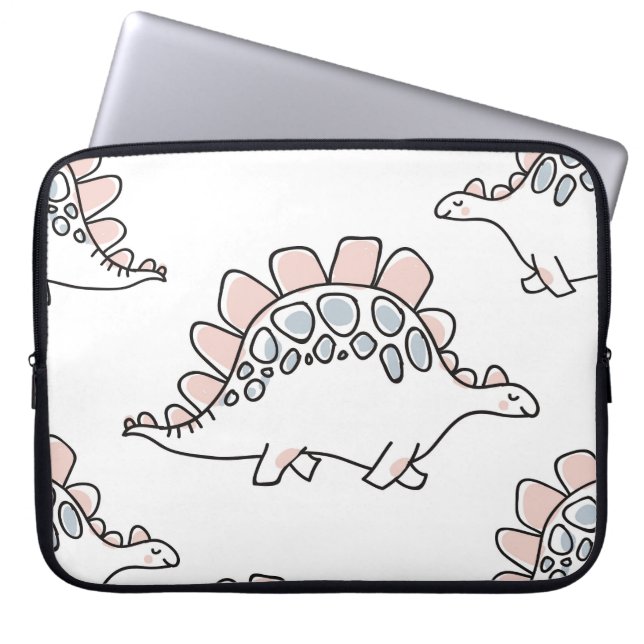 Doodle Dinosaurs: Hand Drawn Fun. Laptop Sleeve (Front)