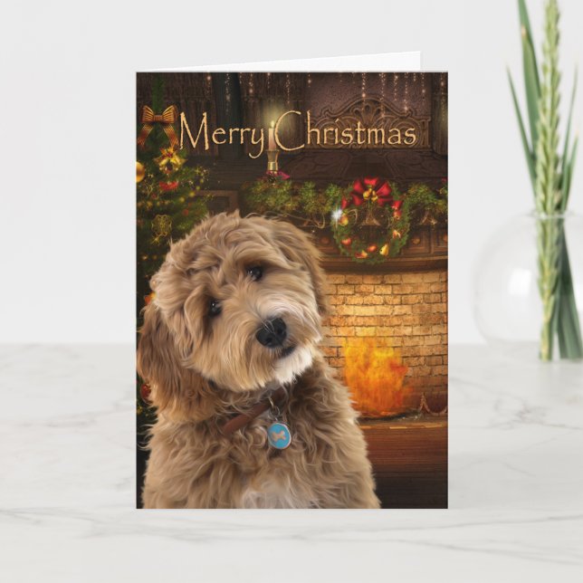 Doodle Dog Christmas Card (Front)