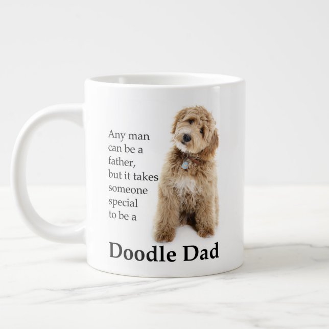 Doodle Dog Dad Large Coffee Mug (Left)