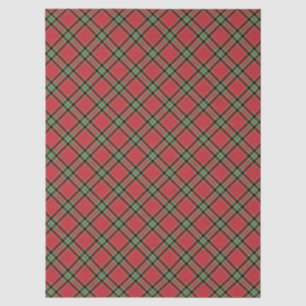Doodle dog Holiday Christmas Red Plaid Tissue Paper