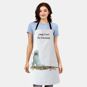 Doodle Dog In Leaves Adult Apron