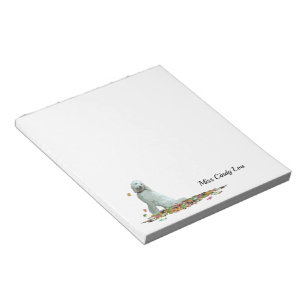 Doodle Dog In Leaves Notepad