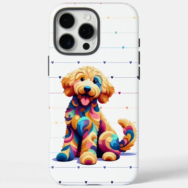 Doodle Dog Love Iphone Case (Back)