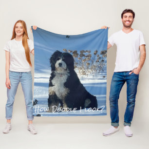 Doodle Dog Lover Funny Home Decor Fleece Blanket