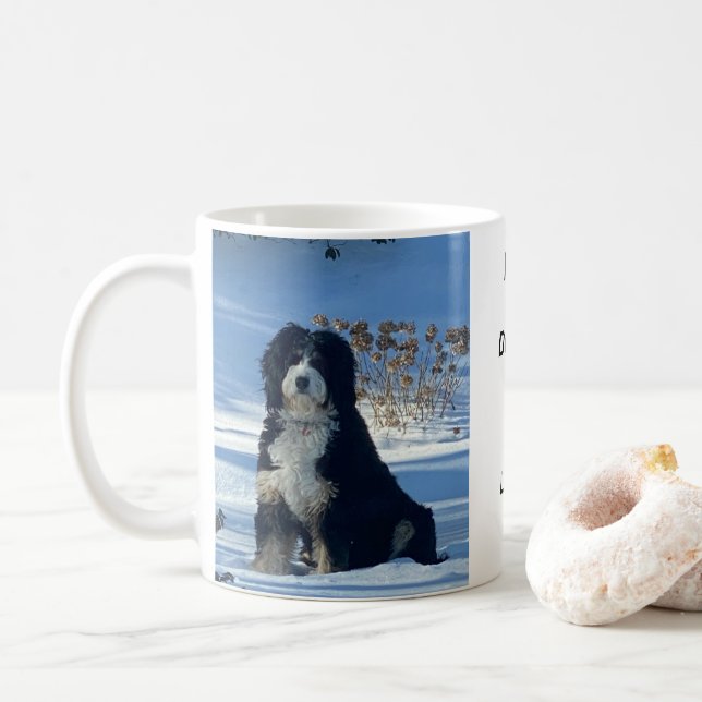 Doodle Dog Lover Funny Home Decor Mug (With Donut)