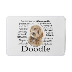 Doodle Dog Traits Bath Mat