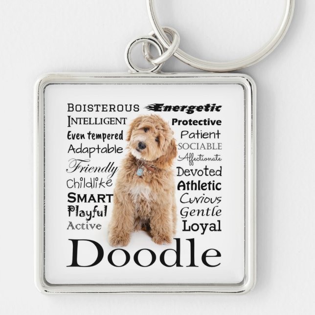 Doodle Dog Traits Key Ring (Front)