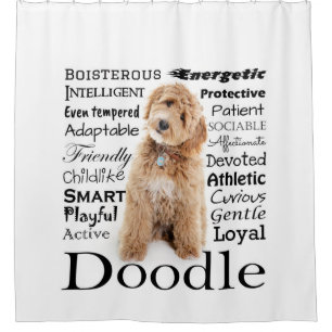 Doodle Dog Traits Shower Curtain