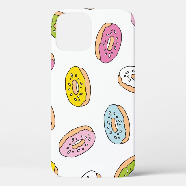 Doodle doughnuts pattern, seamless design. Case-Mate iPhone case (Back)