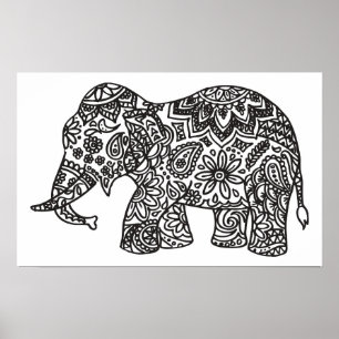 Doodle Elephant 2 Poster