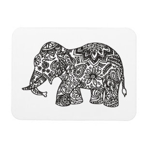 Doodle Elephant Magnet