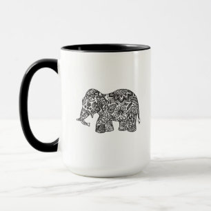 Doodle Elephant Mug