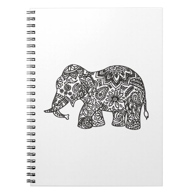 Doodle Elephant Notebook (Front)