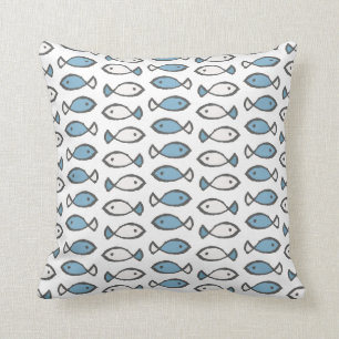Doodle fish cushion