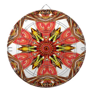 Doodle Floral Art Print Dartboard