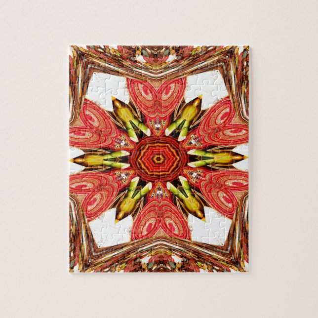 Doodle Floral Art Print Jigsaw Puzzle (Vertical)