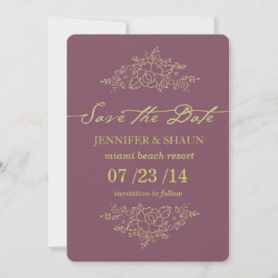 doodle flower save the date