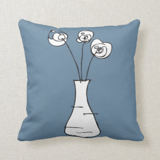 doodle flower vase cushion