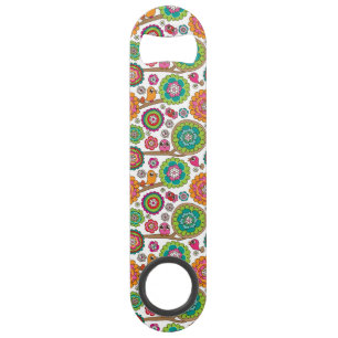doodle flowers background pattern