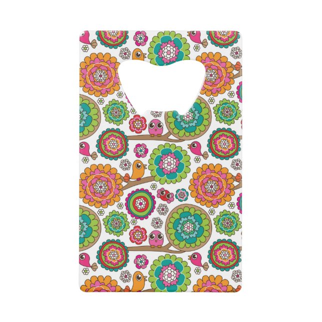 doodle flowers background pattern (Front)